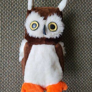 Vintage 1970s OWL Plush 18'' Halloween Cottage Decor Capitol Toy Carnival Prize